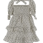 LOSAN PRINT DRESS WITH BOWS