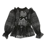PERFORATED LACE BLOUSE