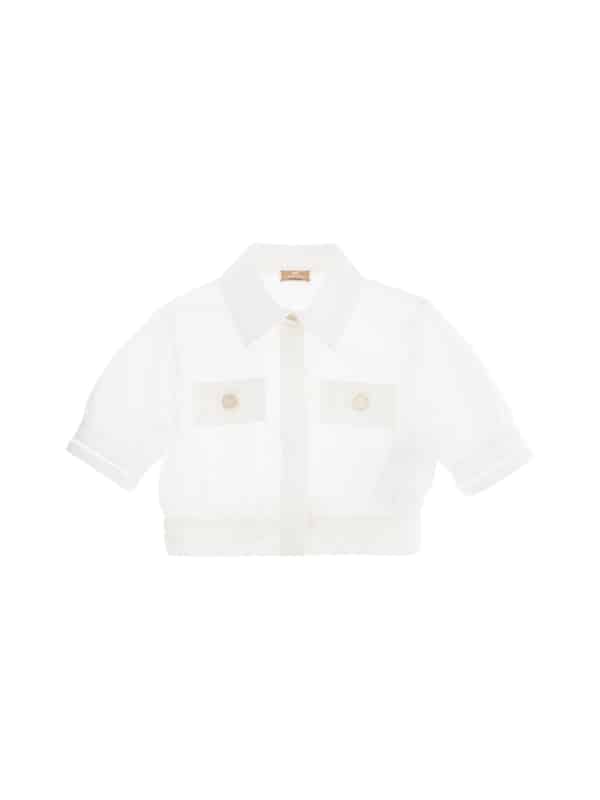 SHIRT WITH EMBROIDERED INSERTS