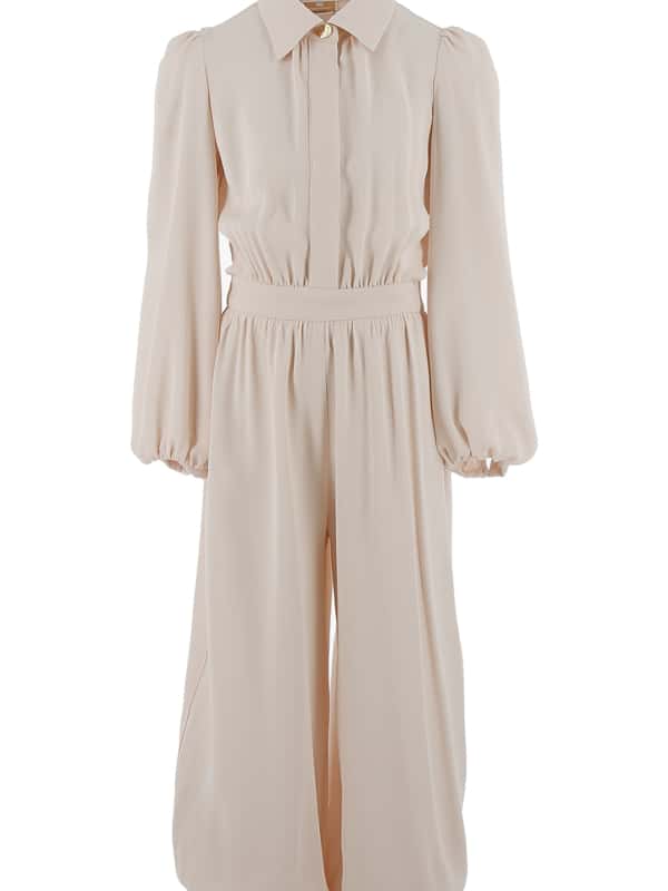 VISCOSE JUMPSUIT WITH LO BUTTON