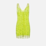 Tulle mini-dress with diamond embroidery