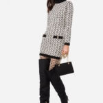 Monogram Lettering Turtleneck Dress