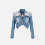 Denim jacket with embroidery