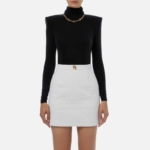 Bodysuit in jersey fabric with embossed diamond print