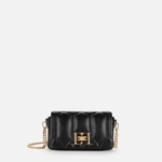 Small puffy bag with logoed plaque