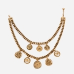 Choker Necklace With Double Strand Of Chain