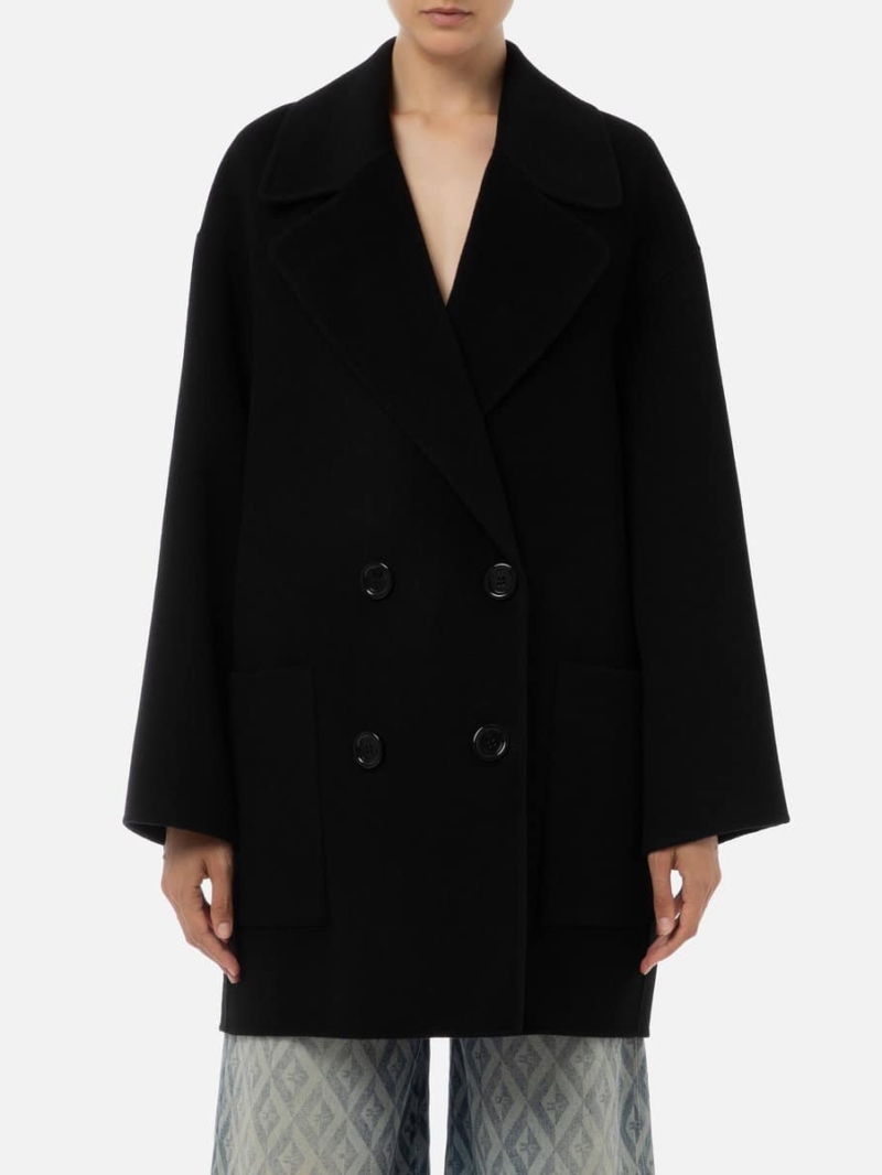 Refeer jacket-cut short wool coat