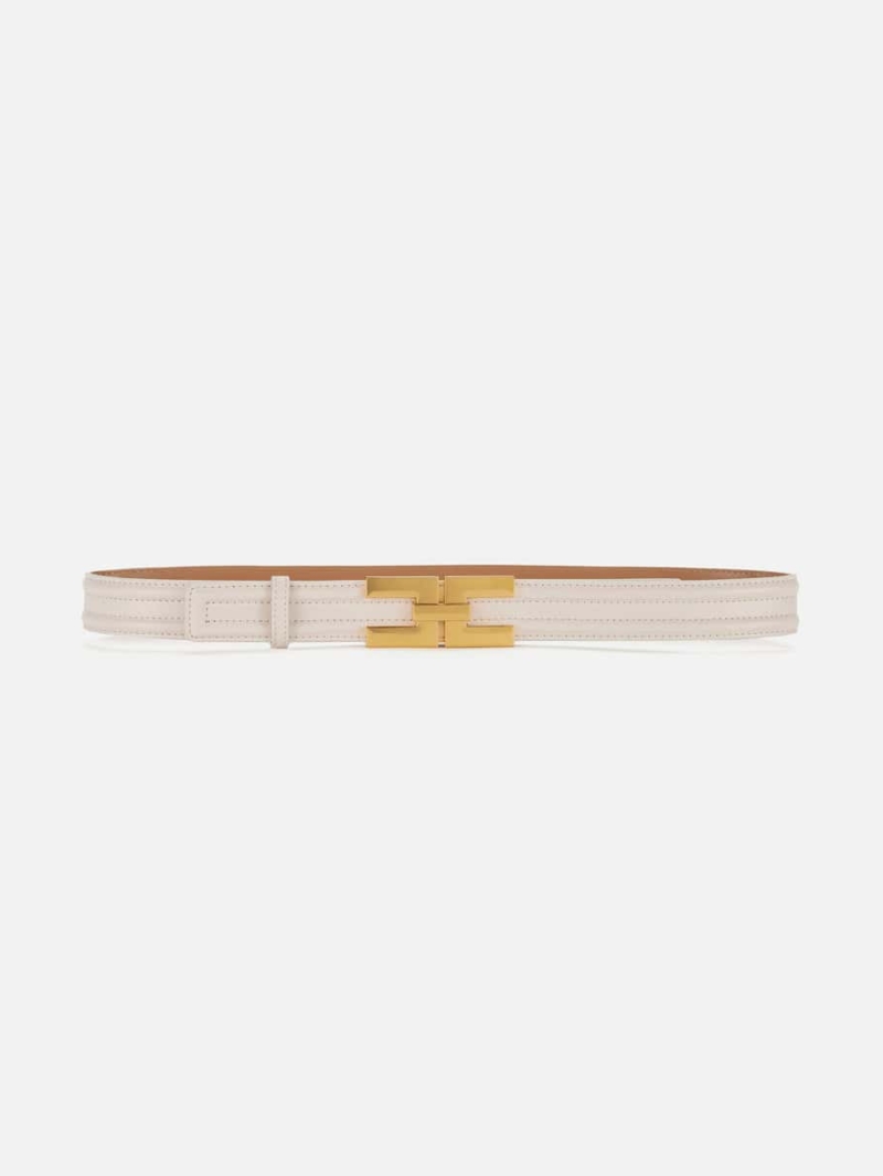 Faux leather belt with horsebit