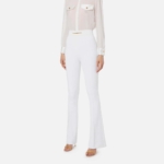Palazzo trousers in crêpe fabric with horsebit