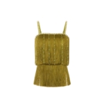 Top with fringes and pearl chains
