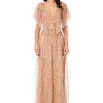 maki V-neck long dress