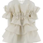 BUTTER RUFFLED OTTOMAN DRESS