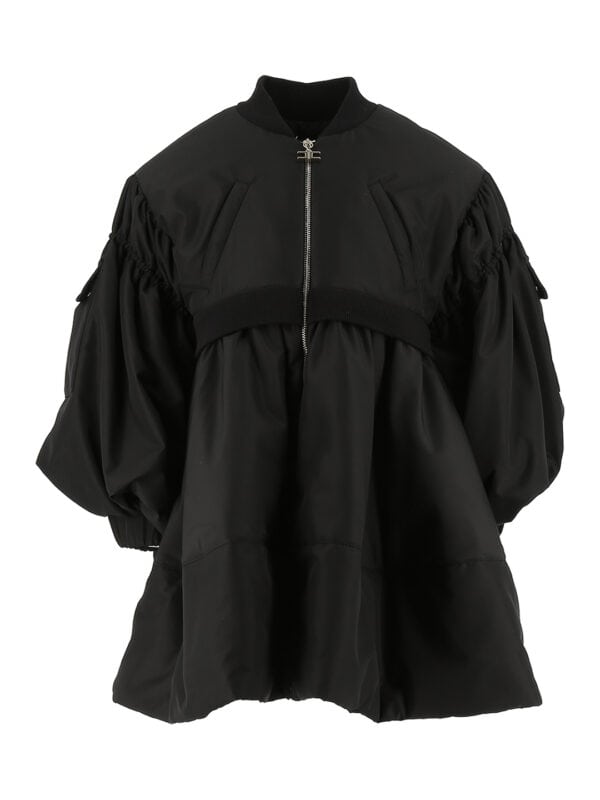 PADDED JACKET WITH BLACK LOGO EMBROIDERY