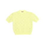 VISCOSE SWEATER WITH FLUO LIME LOGO RHINESTONE APPLICATION
