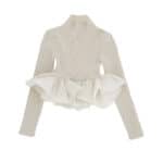 RIBBED CHENILLE SWEATER WITH OTTOMAN BUTTER ROUGES