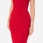 Knit sheath dress with embossed lettering logo
