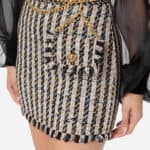 Frayed skirt with belt bag