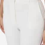 Trousers with straight leg and logoed belt