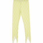LYCRA LEGGINGS WITH LIME/BUTTER DIAMOND PRINT