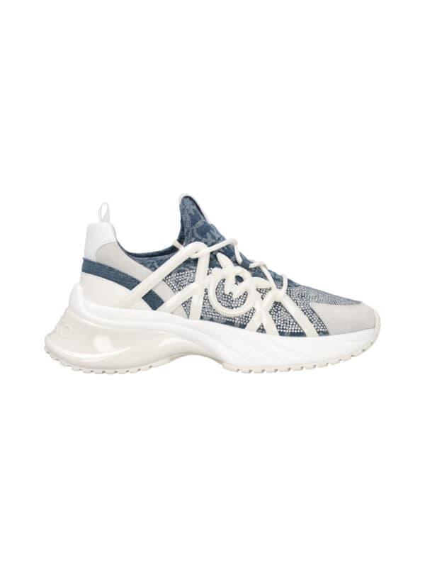 ARIEL 01 - SNEAKER DENIM/COW SUEDE WHITE/DENIM