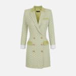 Coat dress in stretch crêpe fabric with logo print