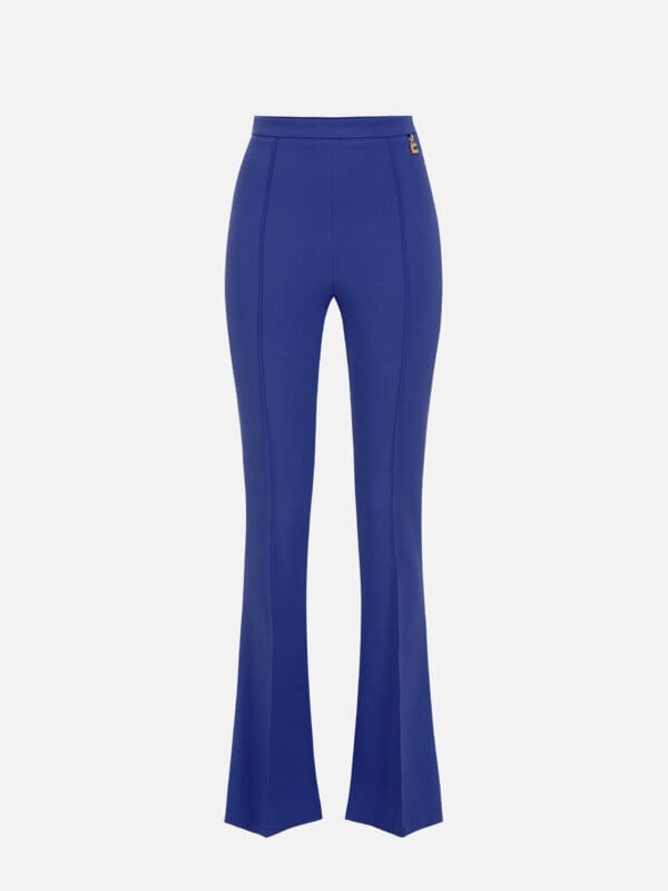 Palazzo trousers in stretch crêpe fabric with charms