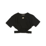 T-SHIRT WITH OPENINGS AND CREAM PLATE