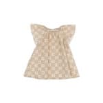 POPLIN DRESS WITH CUBIC LOGO PRINT