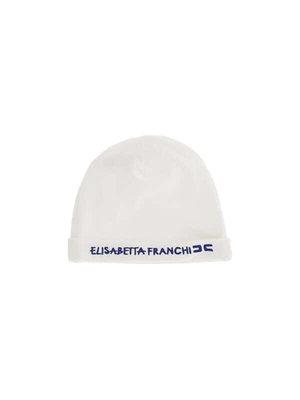 JERSEY HAT WITH IVORY EMBROIDERY