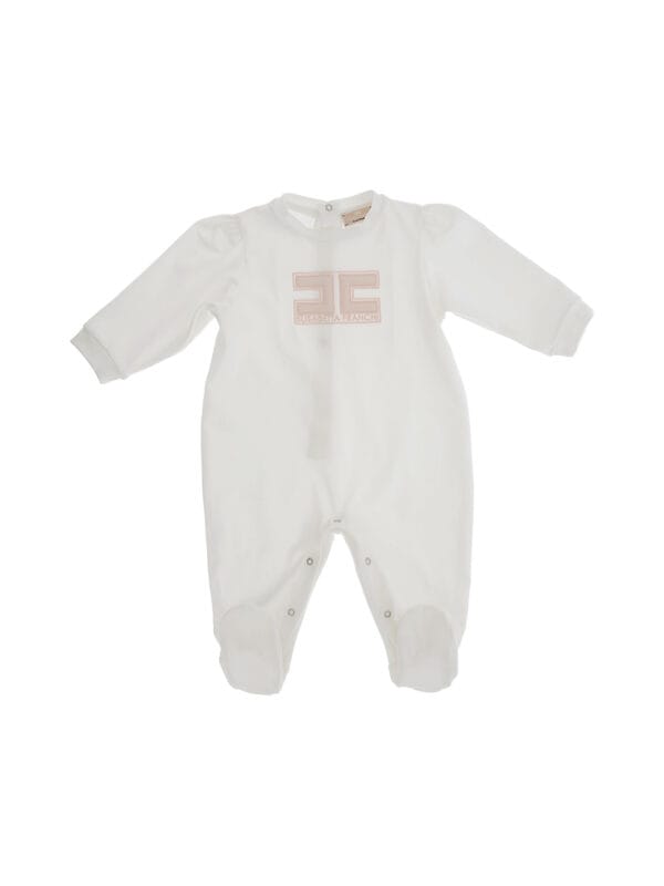 ROMPER WITH IVORY EMBOSSED EMBROIDERY/N