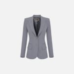 Stretch crêpe jacket with peak lapels