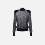 Viscose turtleneck with shoulder pads