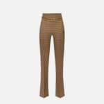 Crêpe palazzo trousers with diamond print and chain
