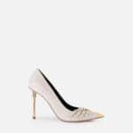Nappa leather pump with straps