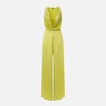 Flowing crêpe jumpsuit with bra accessory