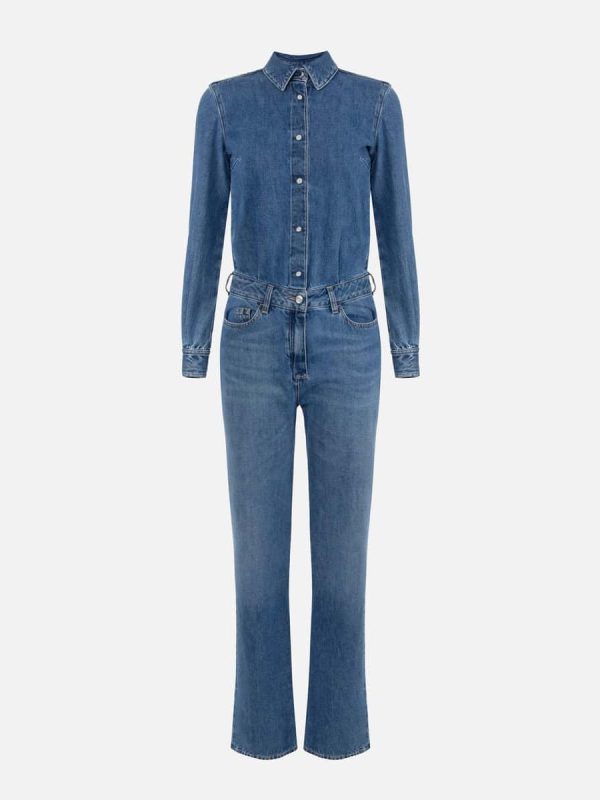 Denim jumpsuit with shirts