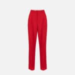 Stretch crêpe trousers with double darts