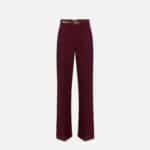 Satin palazzo trousers with belt
