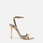 Étoile metallic fabric sandals