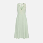Cool wool dress with contrasting topstitching