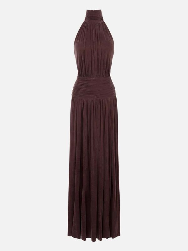 Red Carpet dress in jersey with jewelled bow