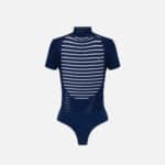 Bodysuit in open-knit fabric