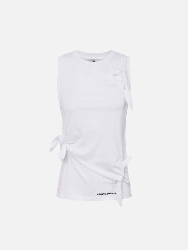 Jersey tank top with bows