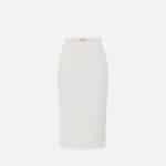 Skirt in lightweight double-layer crêpe fabric with jewel detail