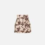 Printed skirt in duchess satin fabric