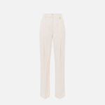 Crêpe trousers with contrasting topstitching