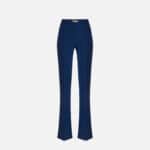 Lightweight double-layer crêpe bell-bottom trousers