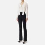 Jumpsuit in georgette and crêpe fabrics with piping