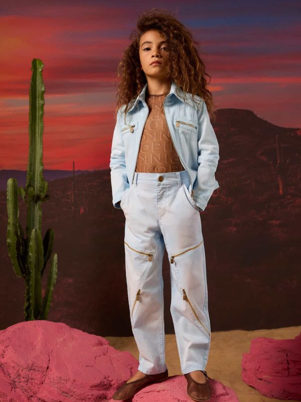 PANTALONE WASHED CON ZIP LOGATE CRI