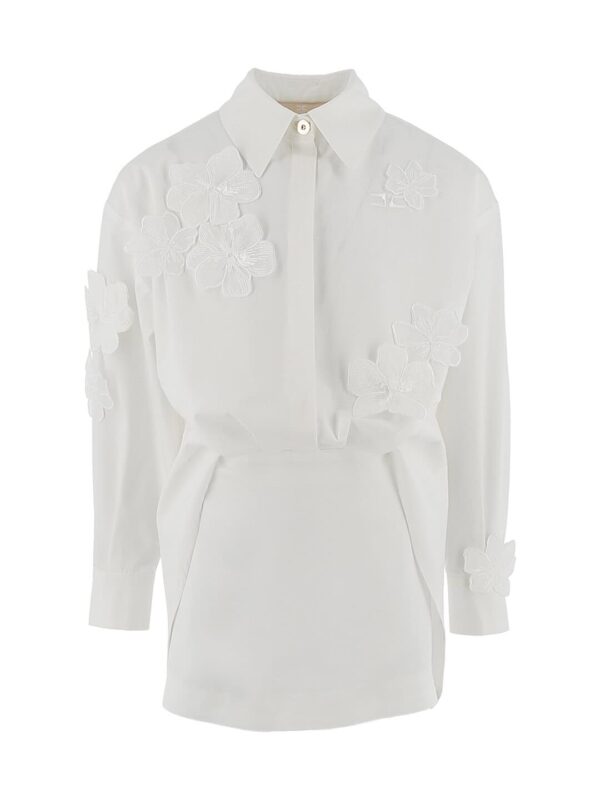 ABITO CON EFFETTO CAMICIA CON RICAM